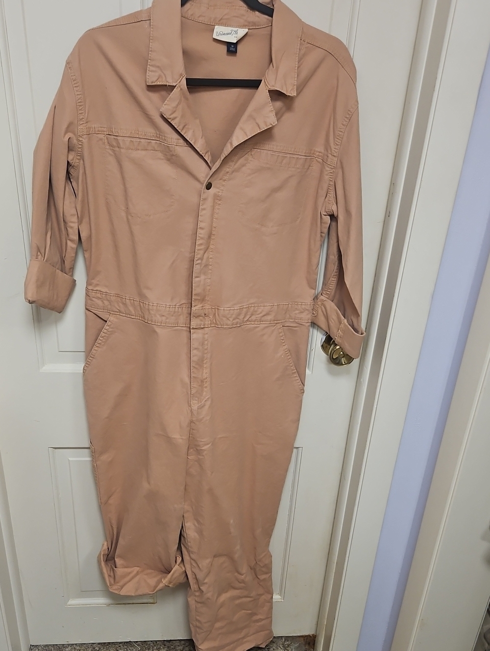 Universal Thread Overhaul Farmer Utility Jumpsuit in Dusty Rose